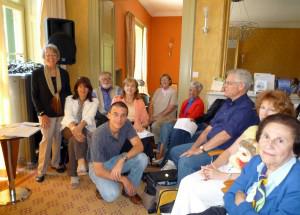 Susan Tiberghien (far left) with GWG members at the Press Club